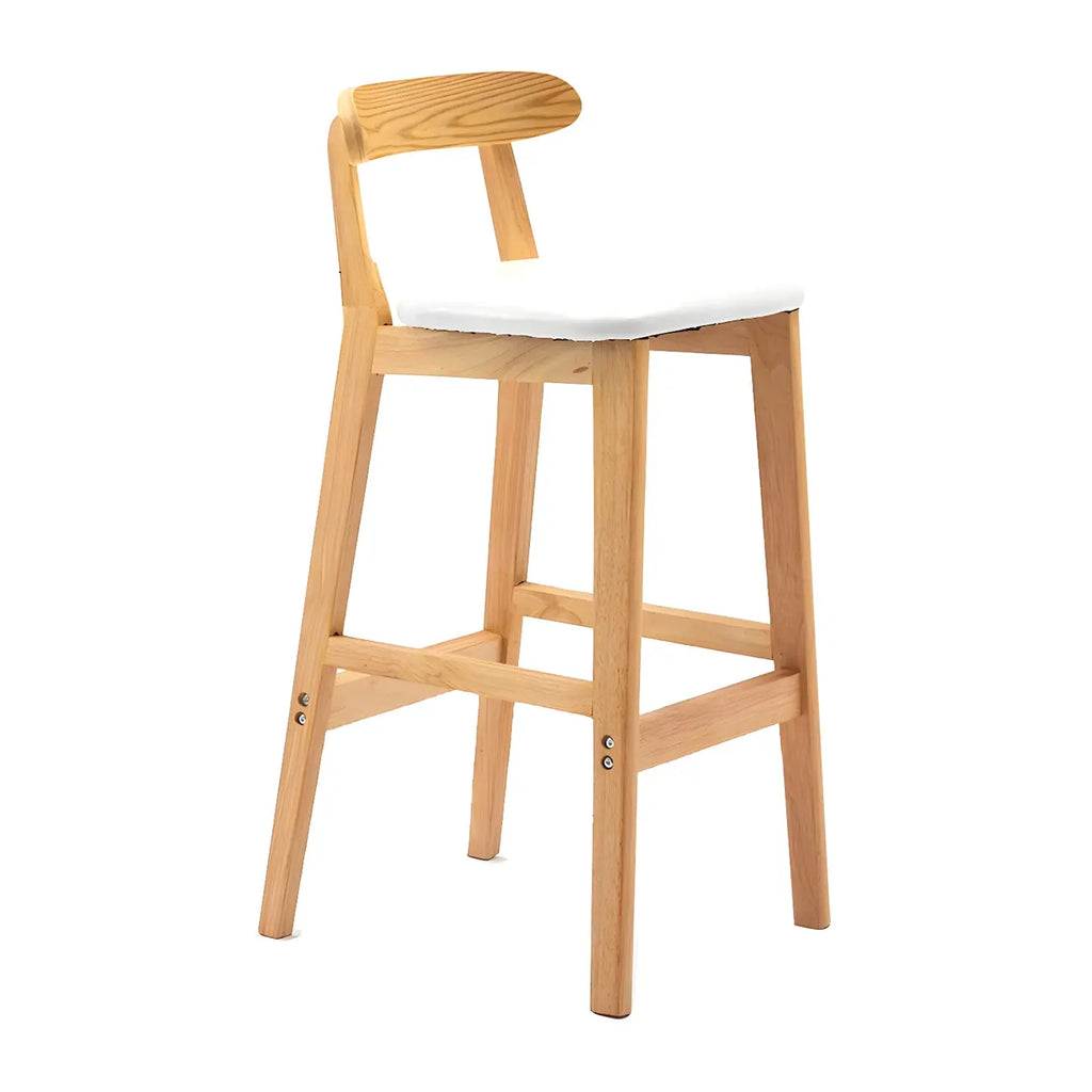Modern Wood Comfort-Enhanced Minimalist Bar Stool