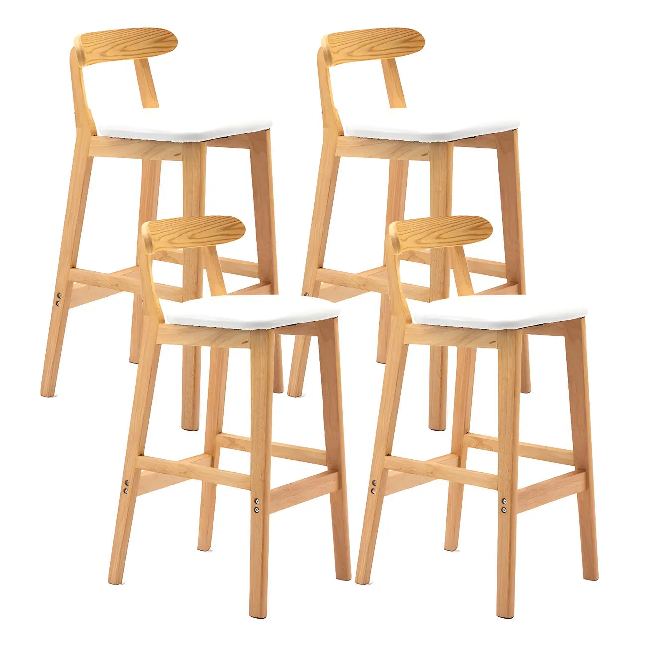 Modern Wood Comfort-Enhanced Minimalist Bar Stool