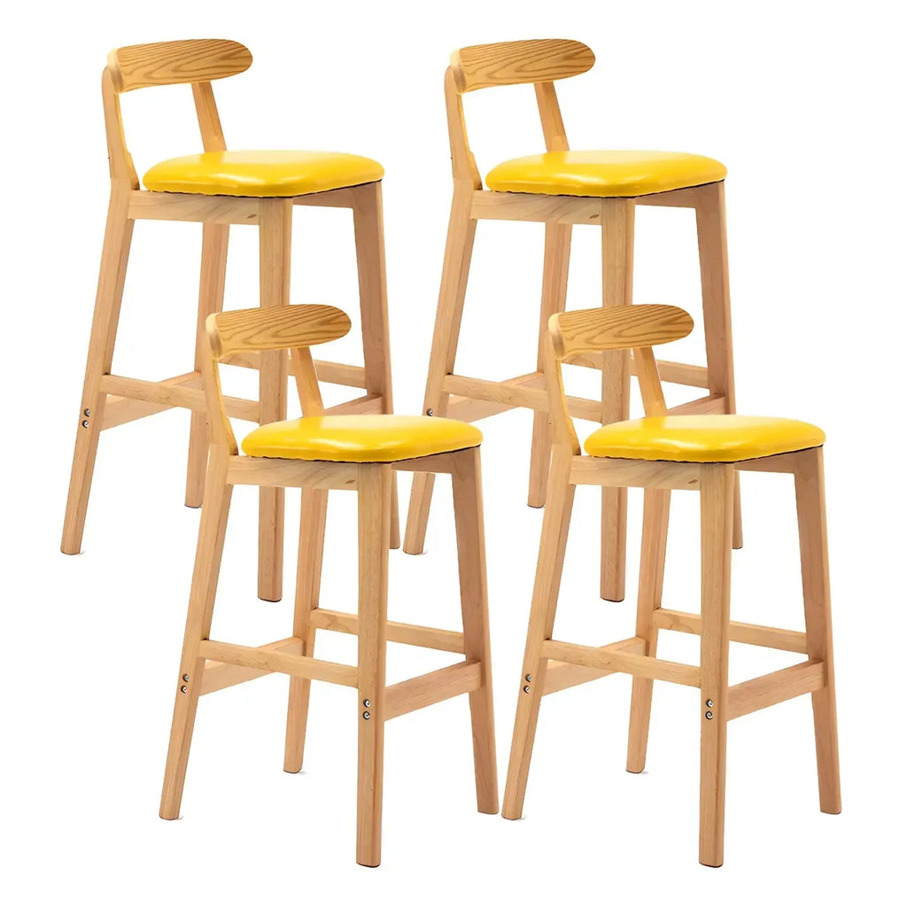 Modern Wood Comfort-Enhanced Minimalist Bar Stool