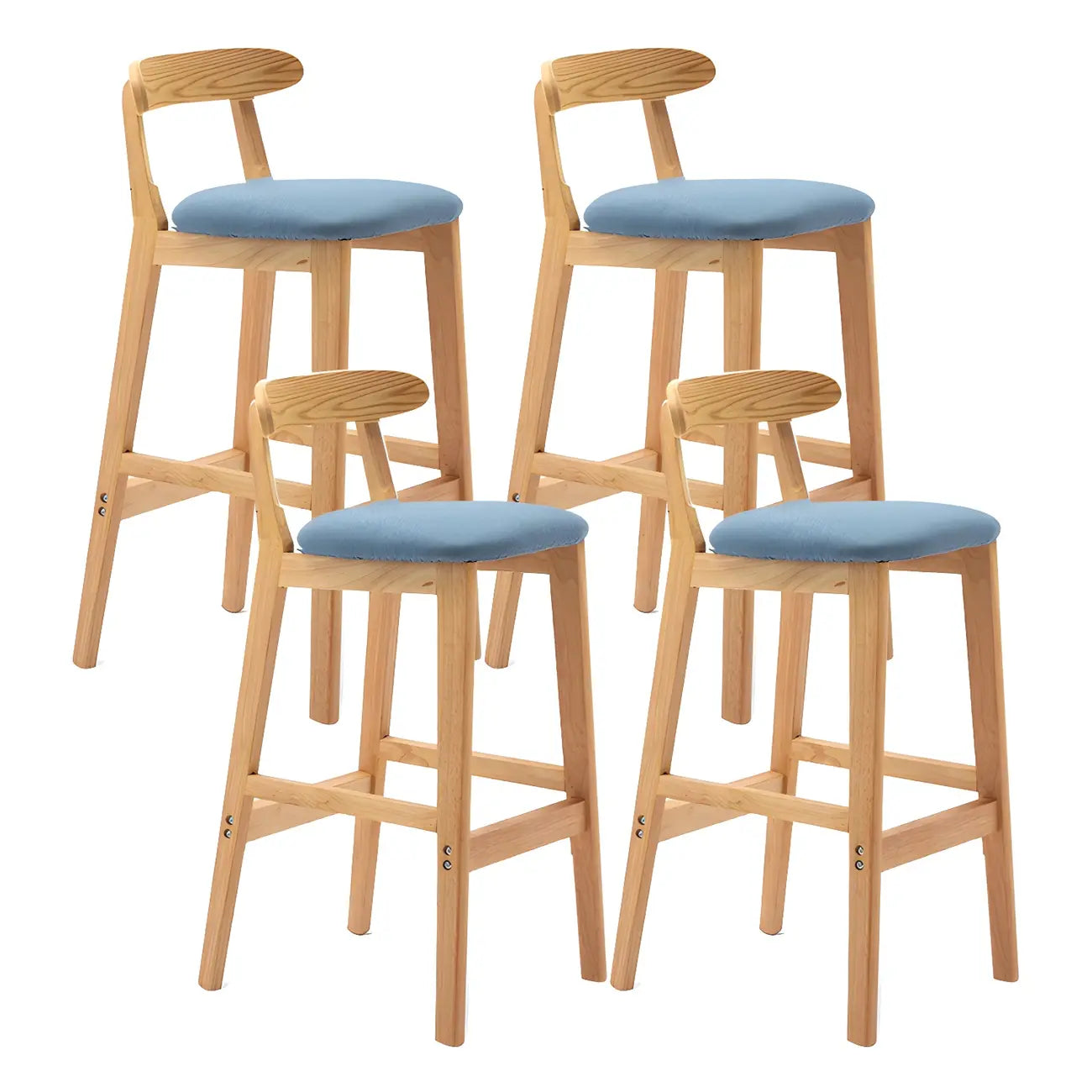 Modern Wood Comfort-Enhanced Minimalist Bar Stool