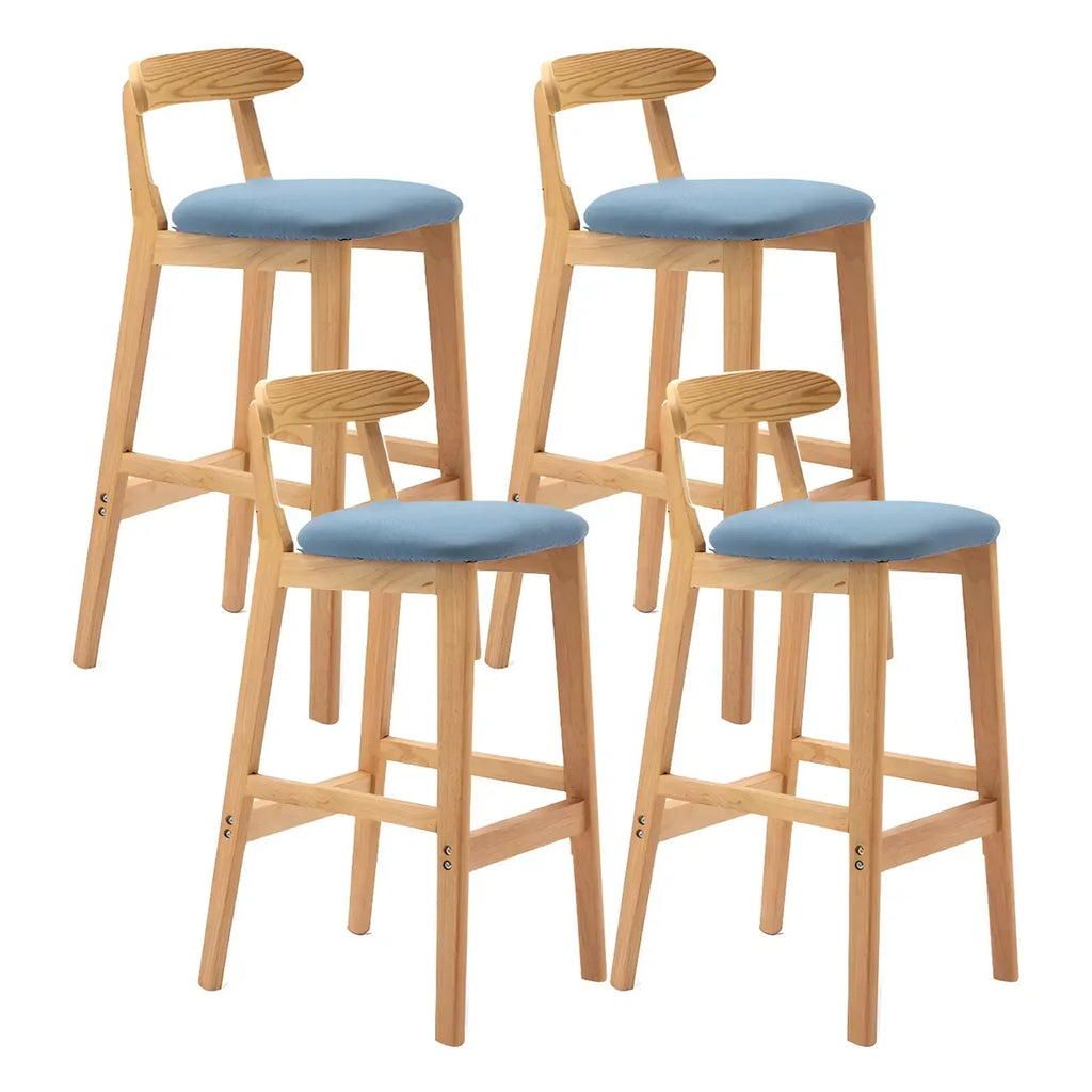 Modern Wood Comfort-Enhanced Minimalist Bar Stool