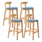 Modern Wood Comfort-Enhanced Minimalist Bar Stool