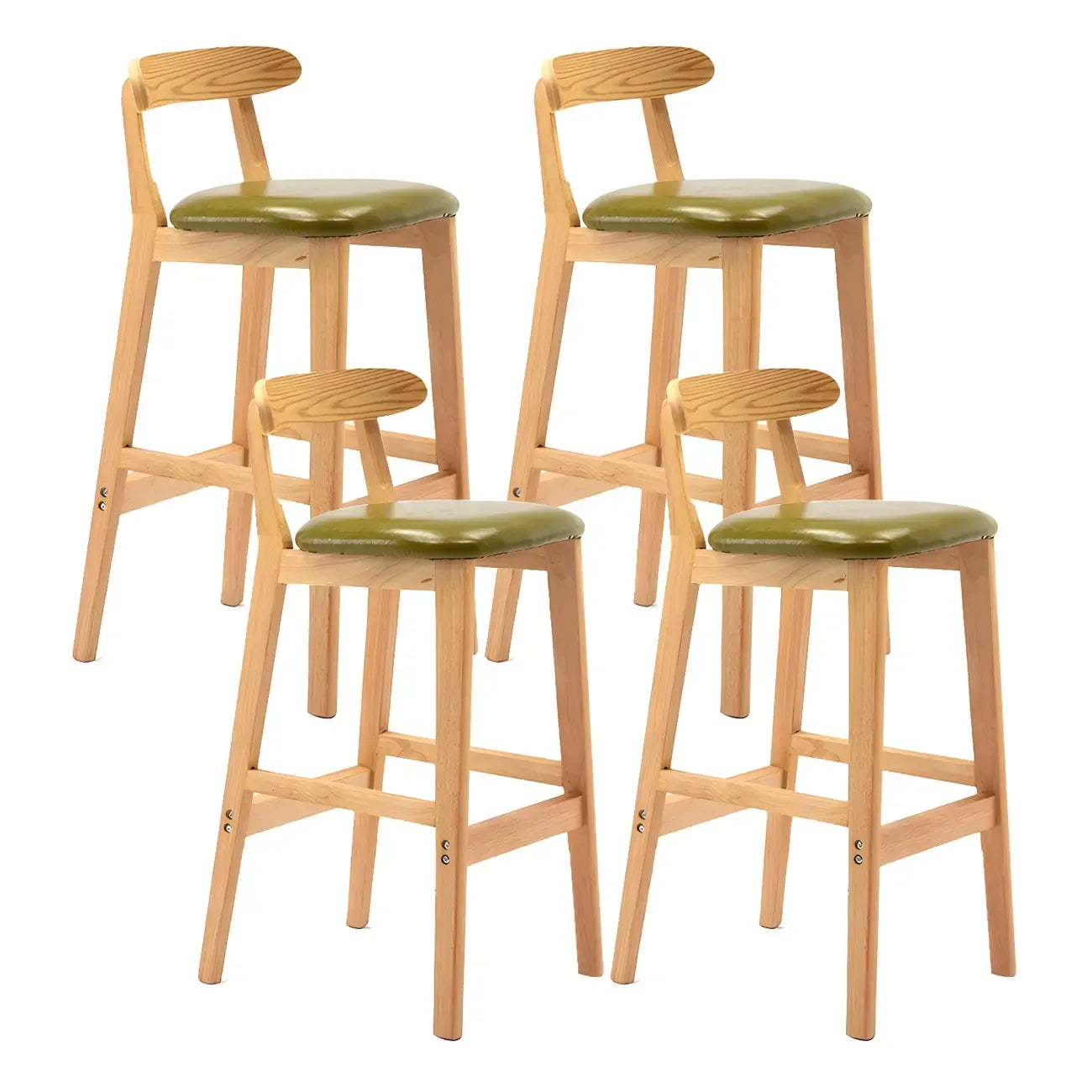 Modern Wood Comfort-Enhanced Minimalist Bar Stool