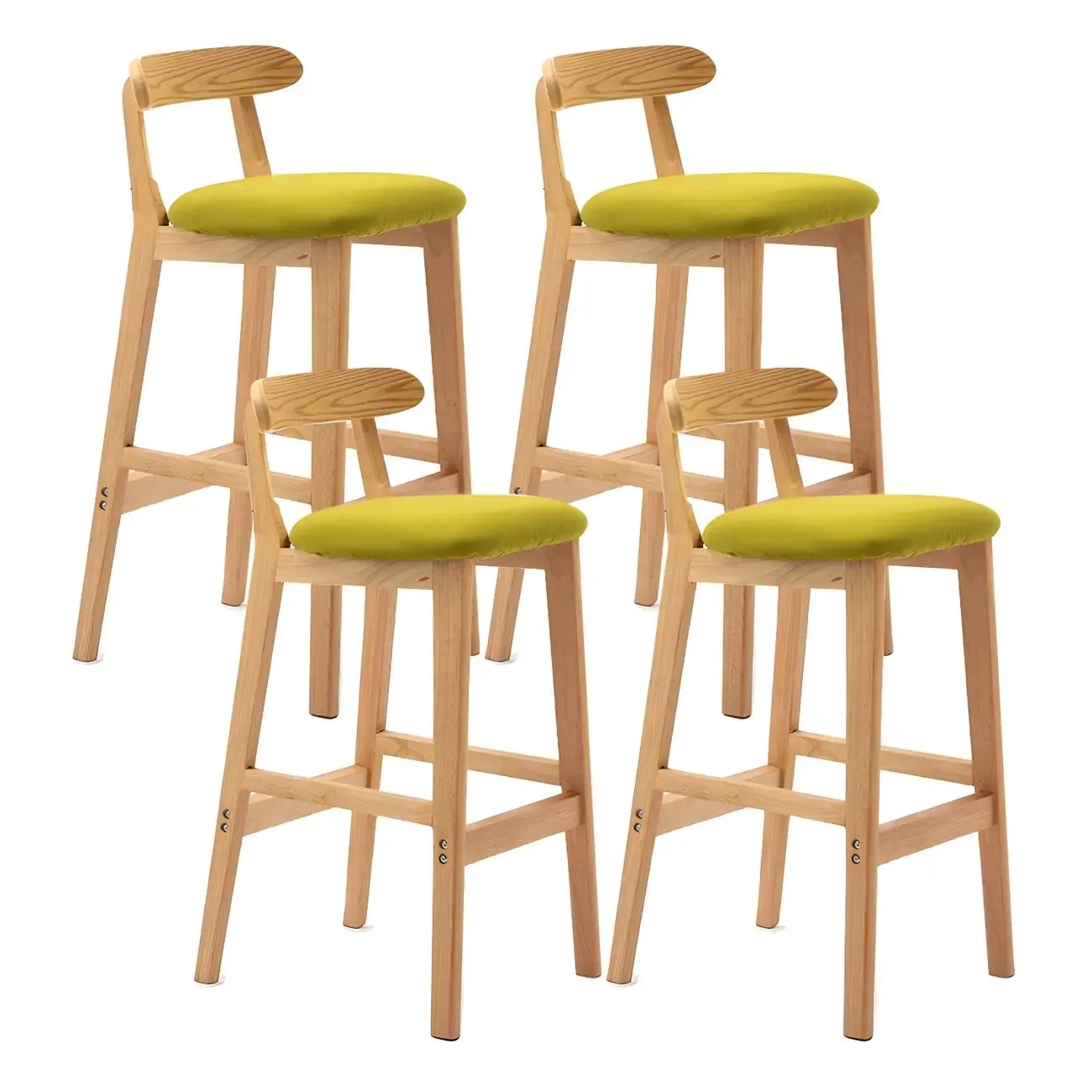 Modern Wood Comfort-Enhanced Minimalist Bar Stool
