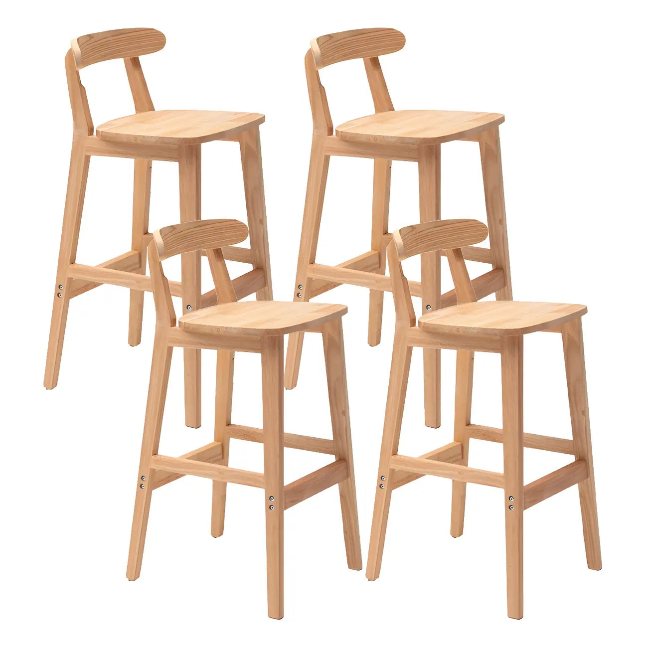 Modern Wood Comfort-Enhanced Minimalist Bar Stool