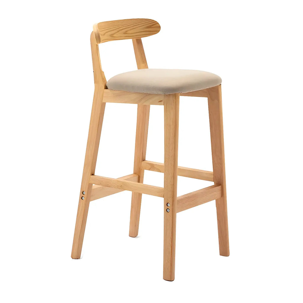 Modern Wood Comfort-Enhanced Minimalist Bar Stool