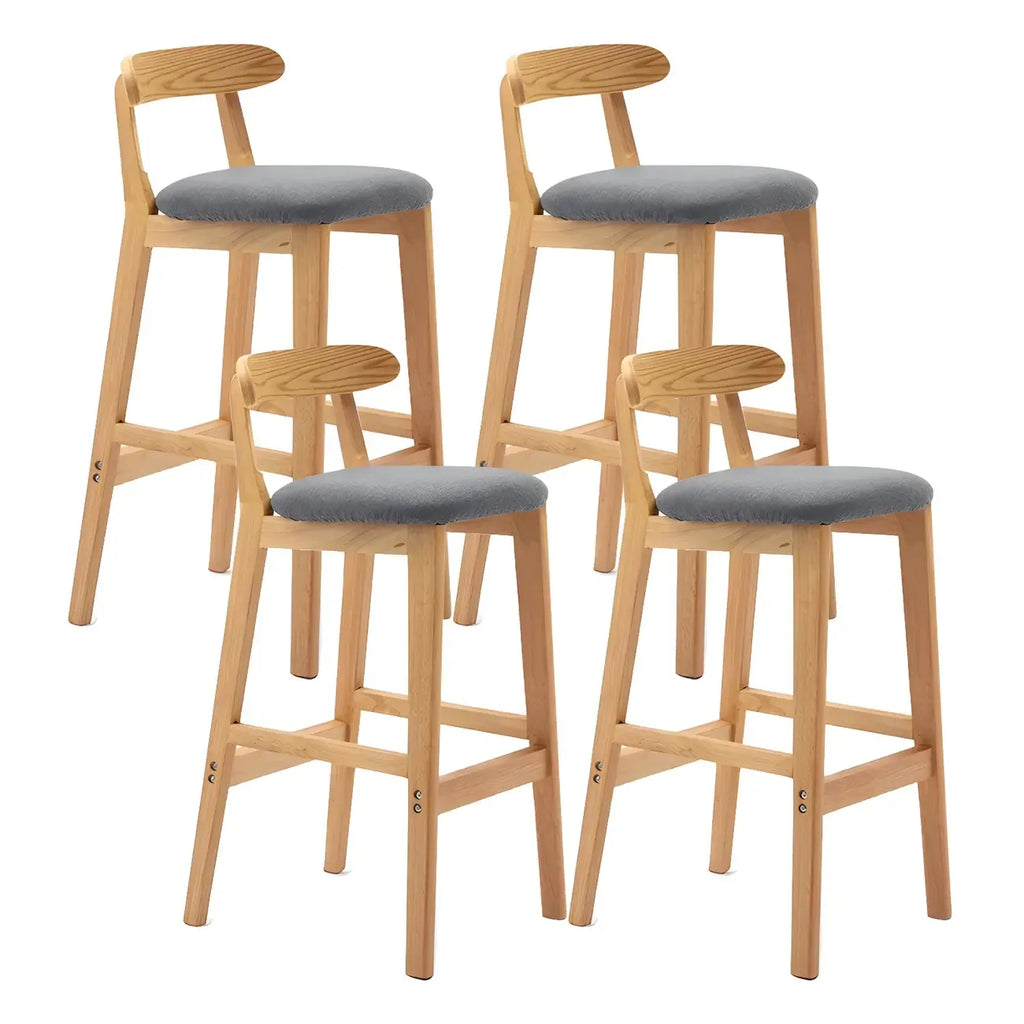 Modern Wood Comfort-Enhanced Minimalist Bar Stool