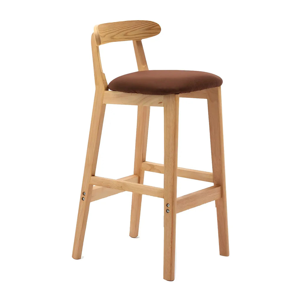 Modern Wood Comfort-Enhanced Minimalist Bar Stool