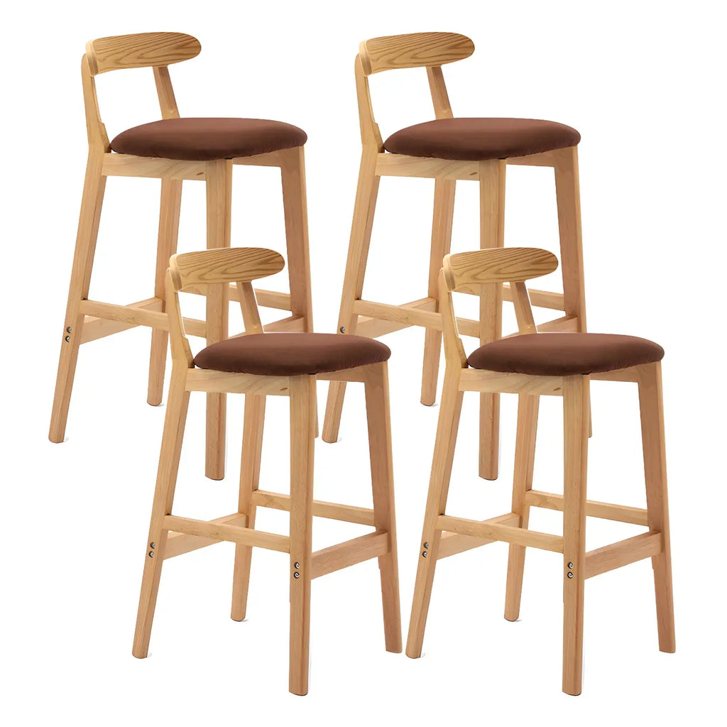 Modern Wood Comfort-Enhanced Minimalist Bar Stool