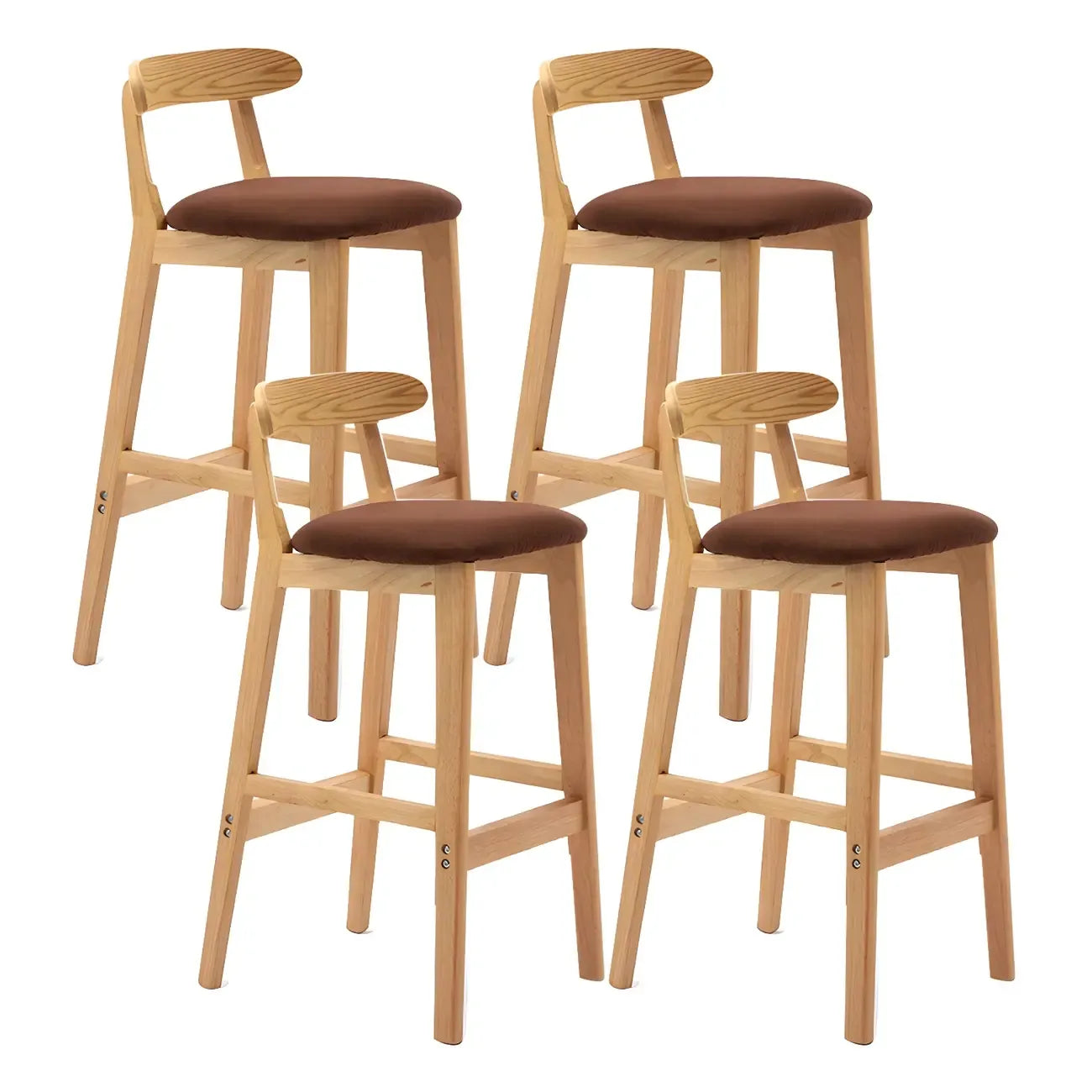 Modern Wood Comfort-Enhanced Minimalist Bar Stool