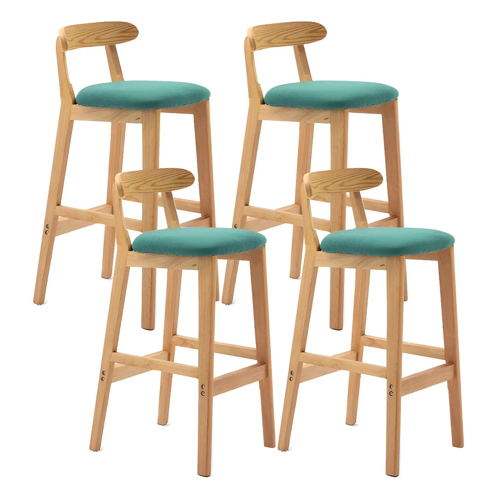 Modern Wood Comfort-Enhanced Minimalist Bar Stool