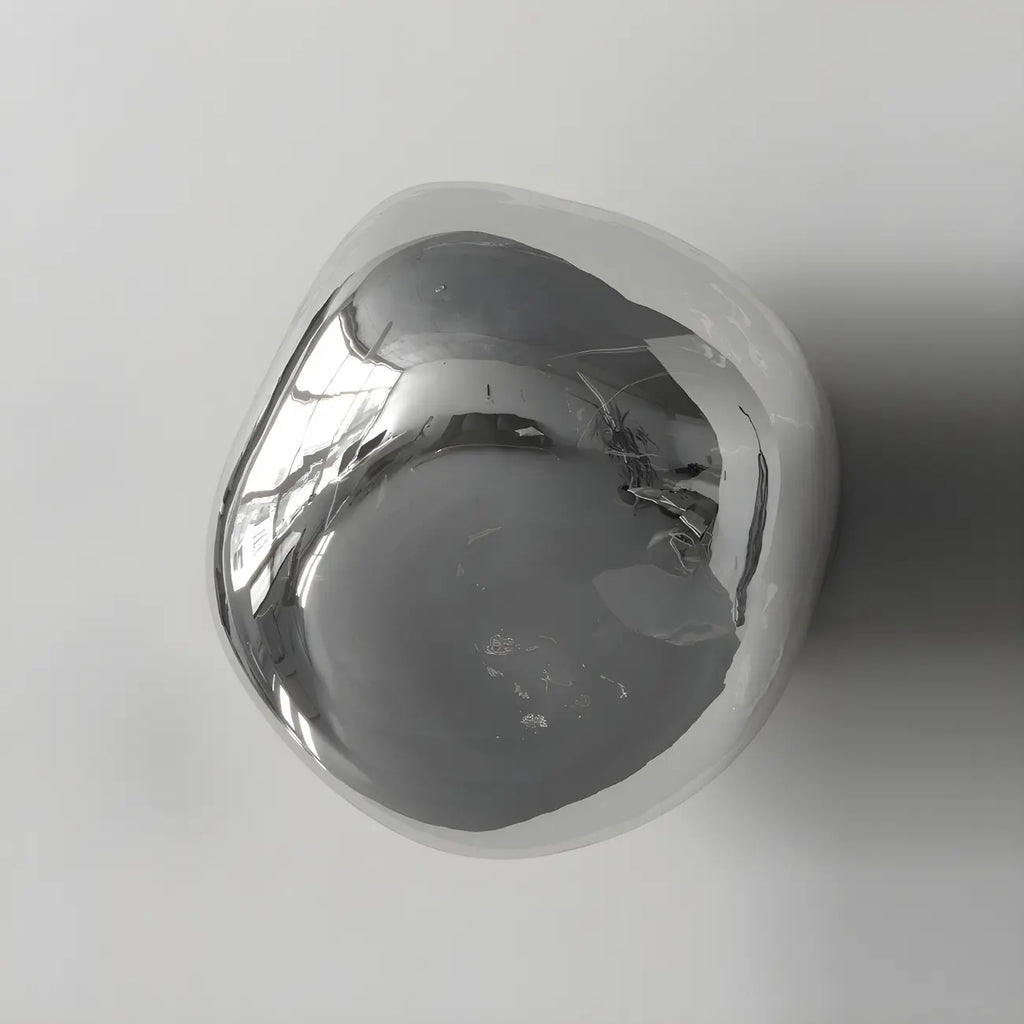 Art Deco Mirrored Glass Rock Shape LED Wall Sconce