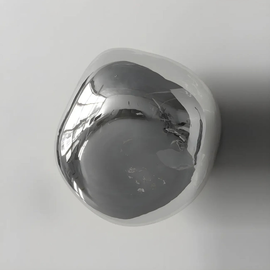 Art Deco Mirrored Glass Rock Shape LED Wall Sconce