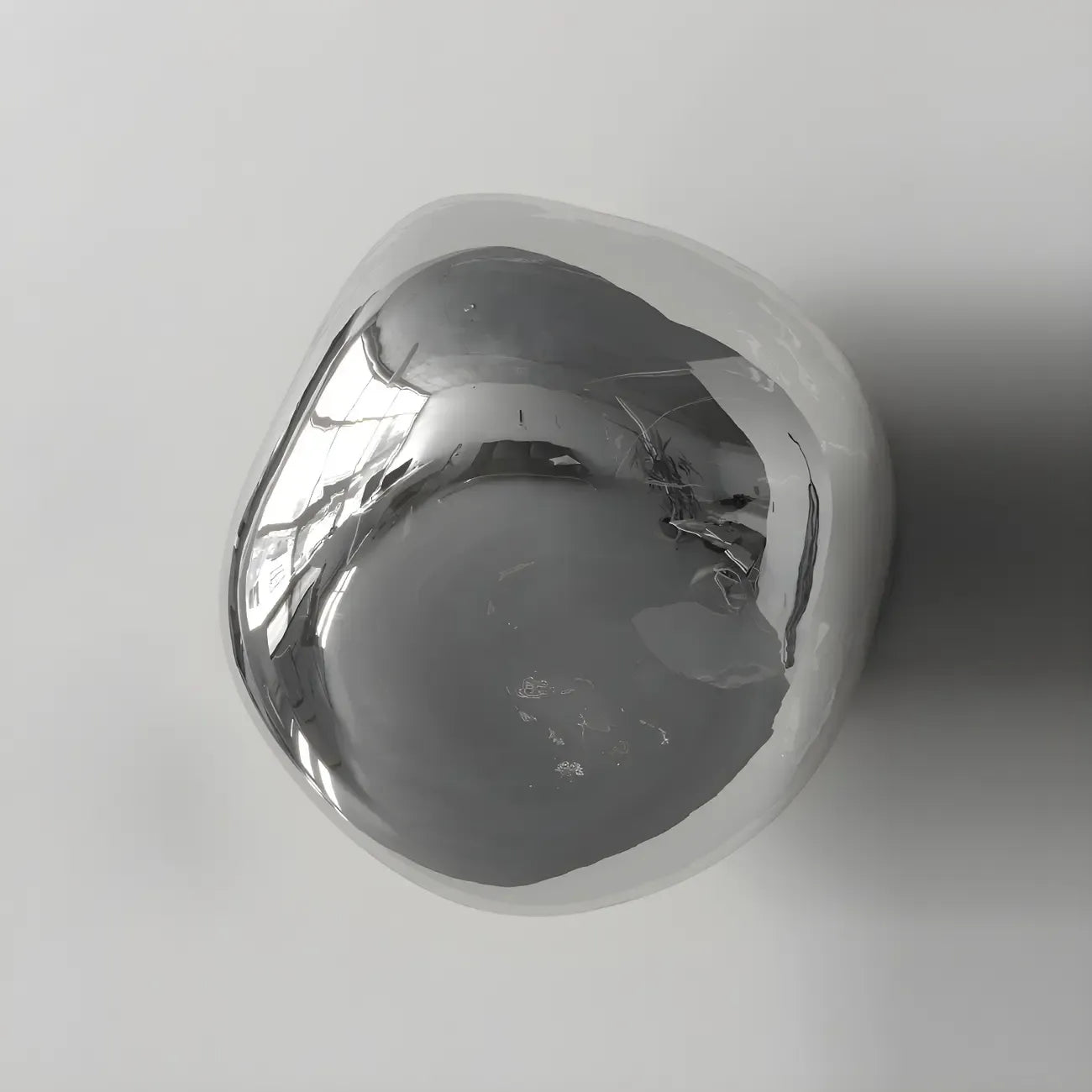 Art Deco Mirrored Glass Rock Shape LED Wall Sconce