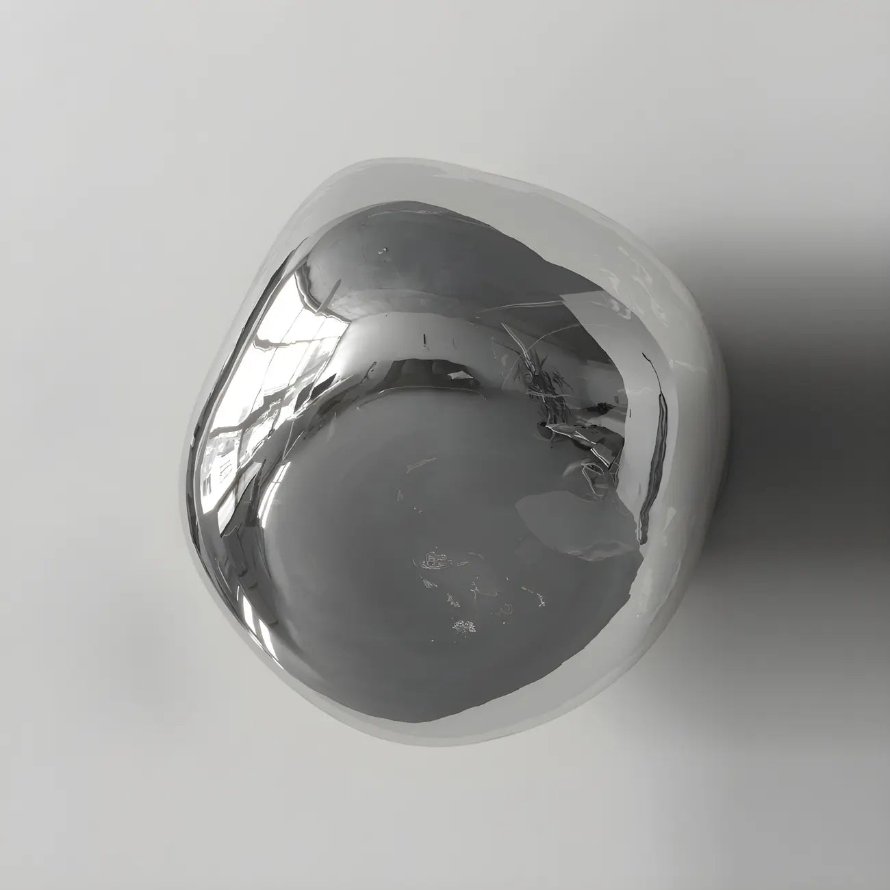 Art Deco Mirrored Glass Rock Shape LED Wall Sconce