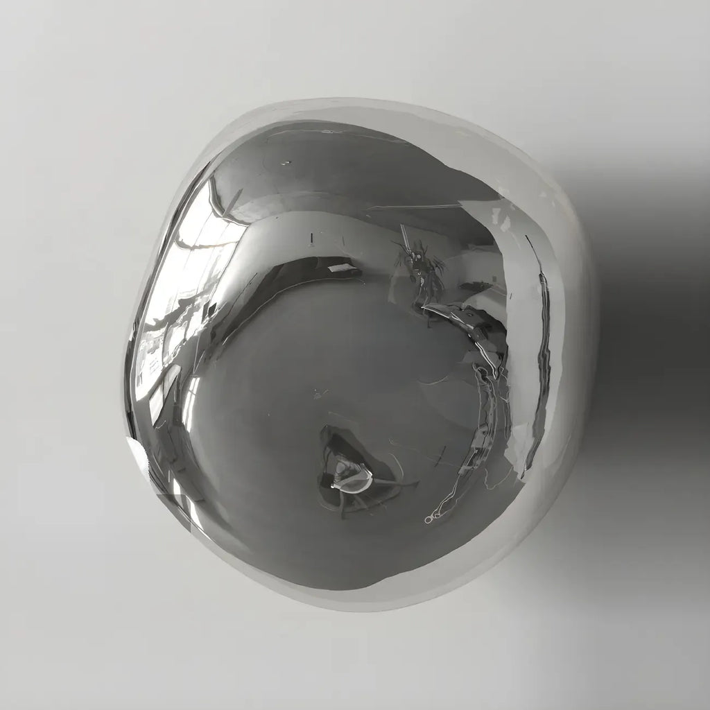 Art Deco Mirrored Glass Rock Shape LED Wall Sconce