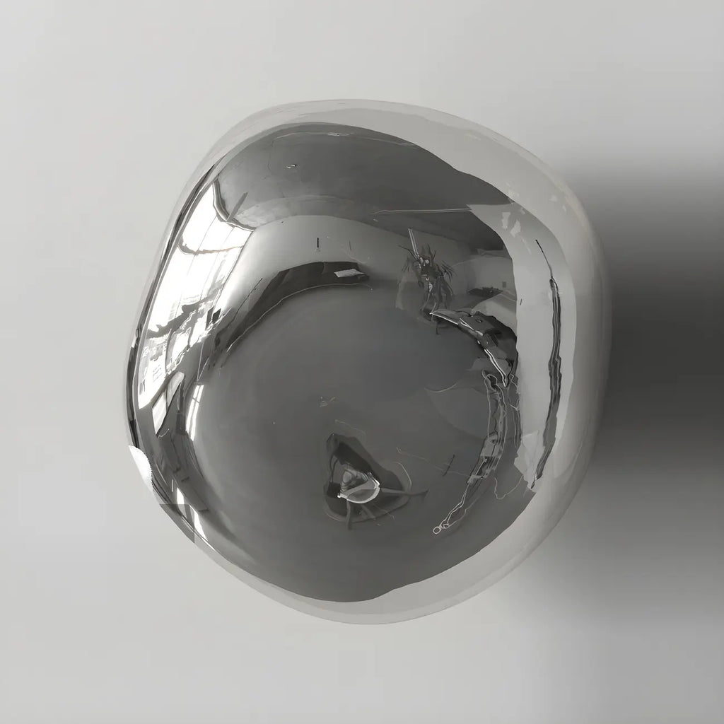 Art Deco Mirrored Glass Rock Shape LED Wall Sconce