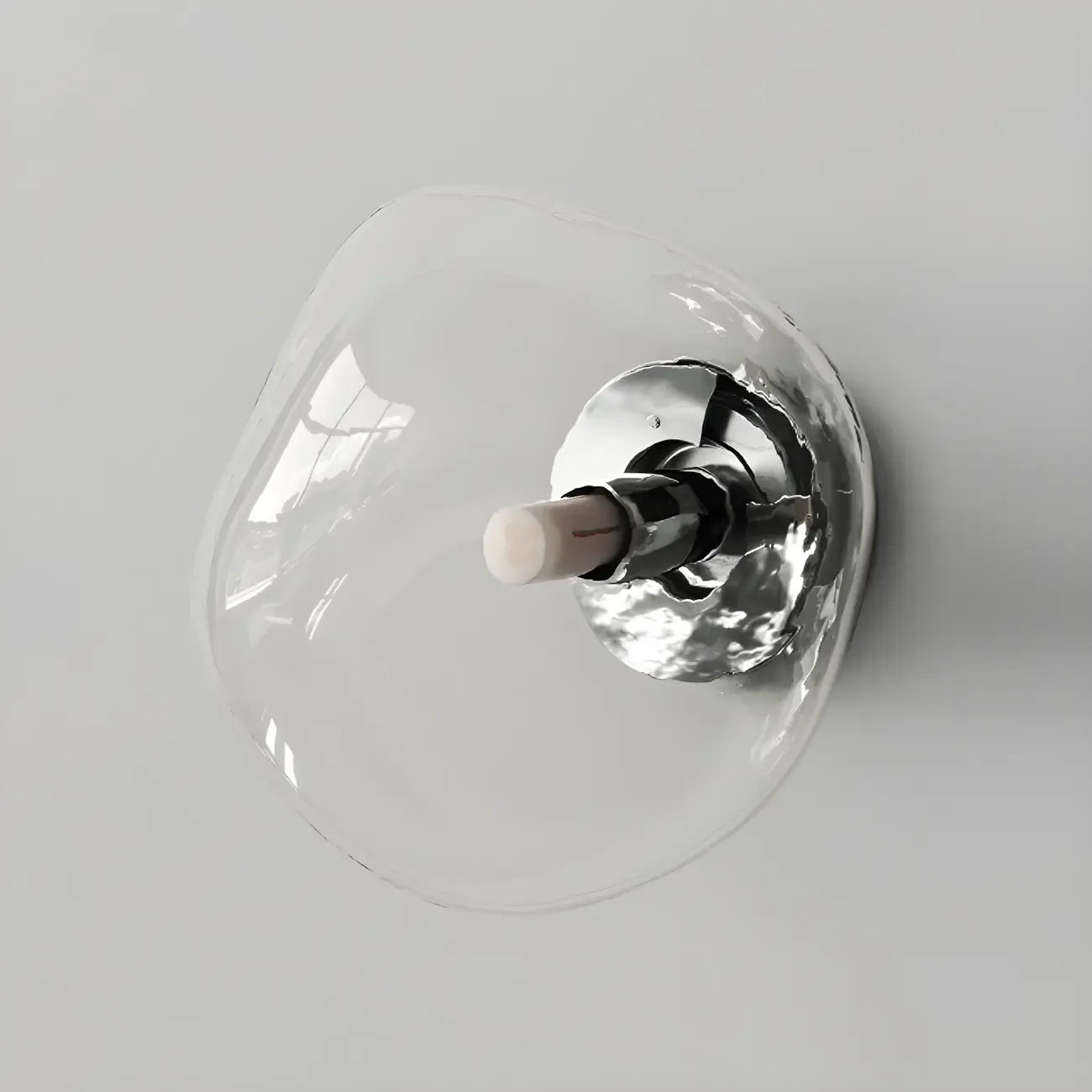 Art Deco Mirrored Glass Rock Shape LED Wall Sconce