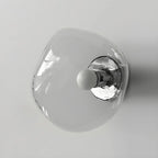 Art Deco Mirrored Glass Rock Shape LED Wall Sconce