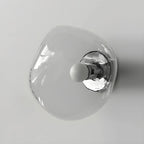 Art Deco Mirrored Glass Rock Shape LED Wall Sconce