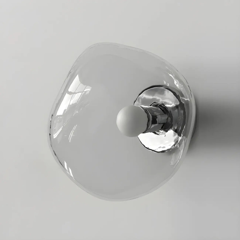 Art Deco Mirrored Glass Rock Shape LED Wall Sconce