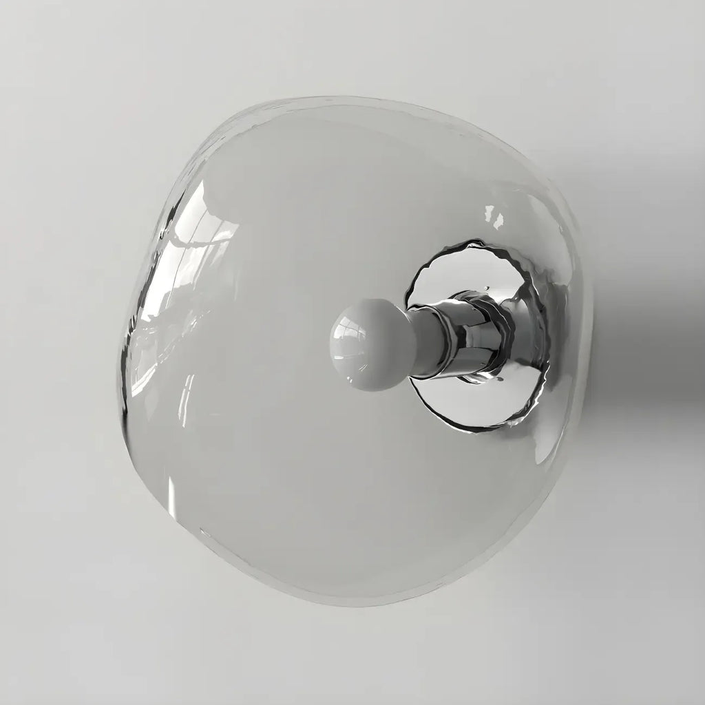 Art Deco Mirrored Glass Rock Shape LED Wall Sconce