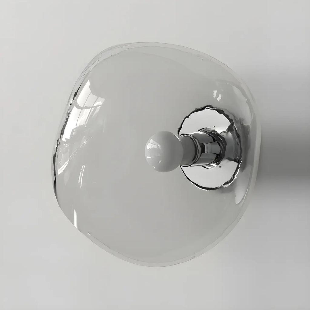 Art Deco Mirrored Glass Rock Shape LED Wall Sconce