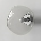 Art Deco Mirrored Glass Rock Shape LED Wall Sconce