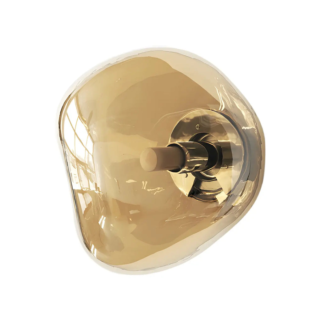 Art Deco Mirrored Glass Rock Shape LED Wall Sconce