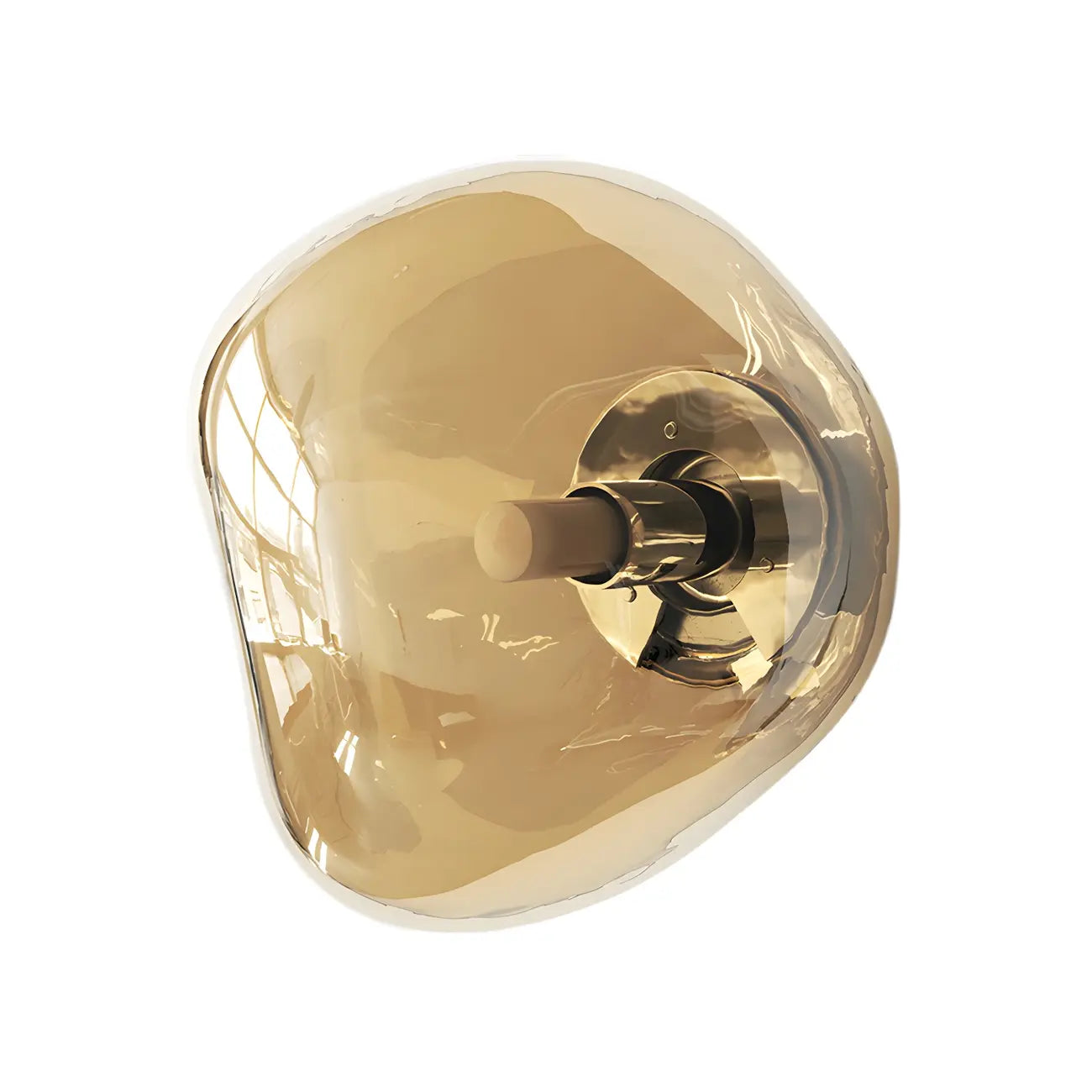 Art Deco Mirrored Glass Rock Shape LED Wall Sconce