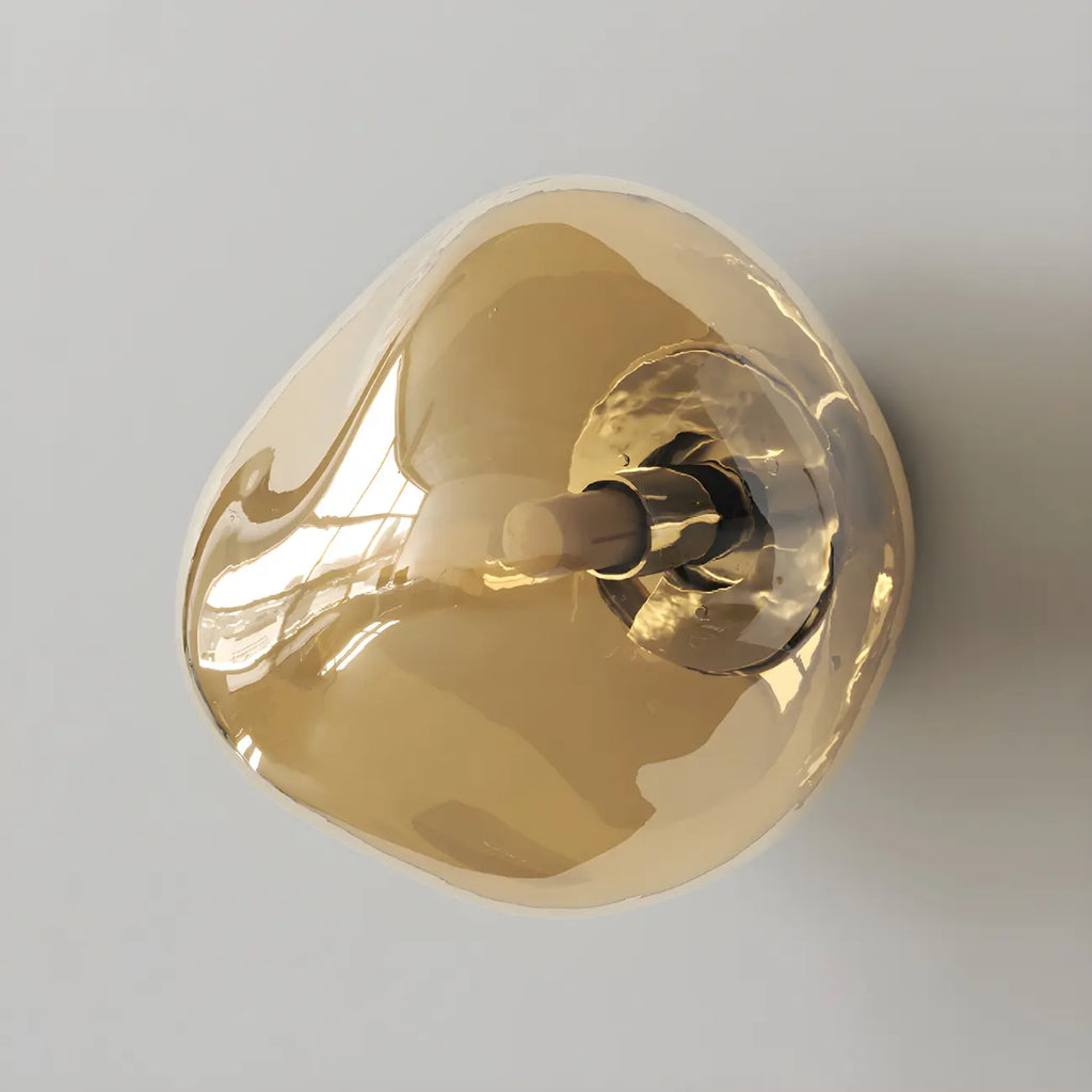 Art Deco Mirrored Glass Rock Shape LED Wall Sconce