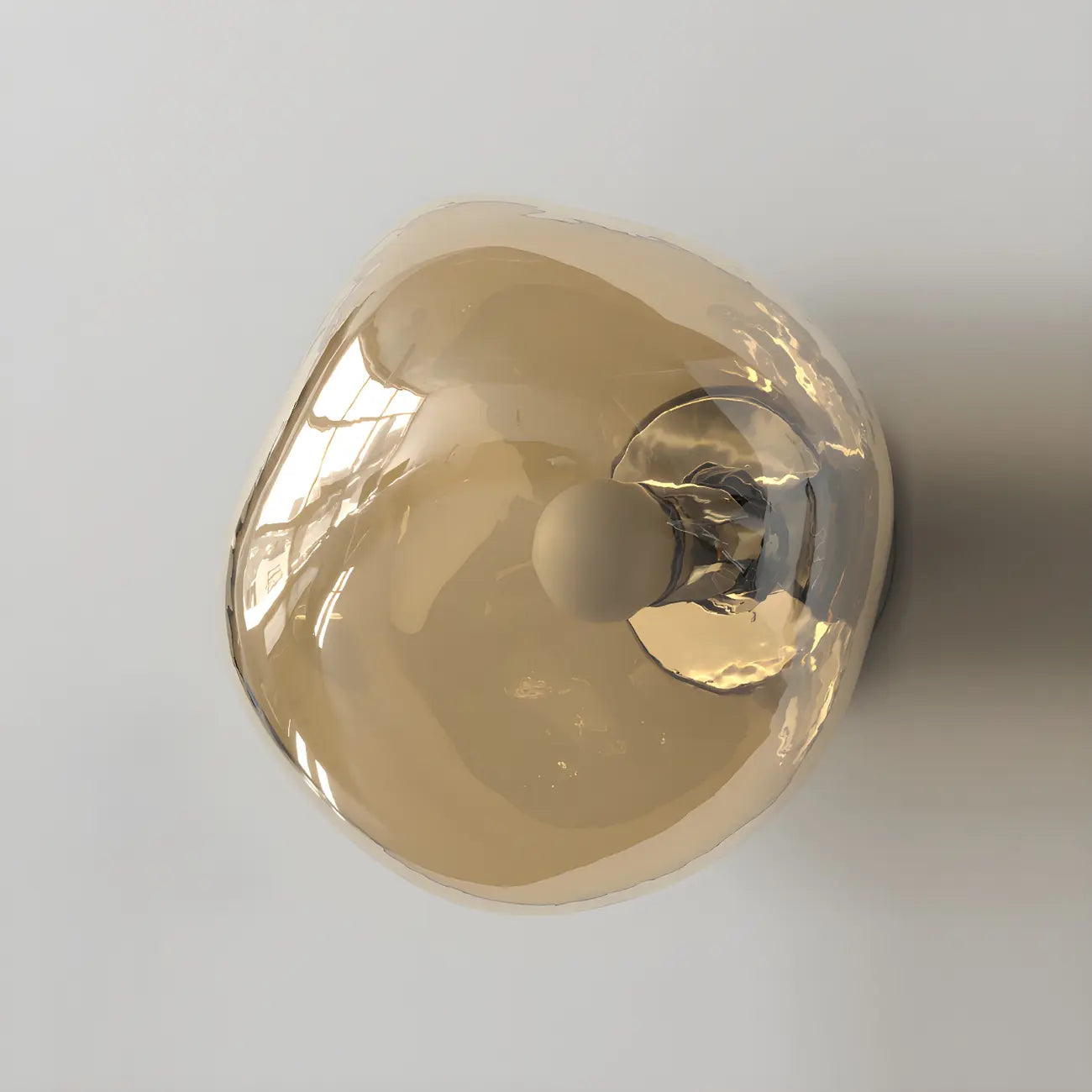Art Deco Mirrored Glass Rock Shape LED Wall Sconce