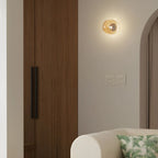 Art Deco Mirrored Glass Rock Shape LED Wall Sconce