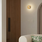 Art Deco Mirrored Glass Rock Shape LED Wall Sconce