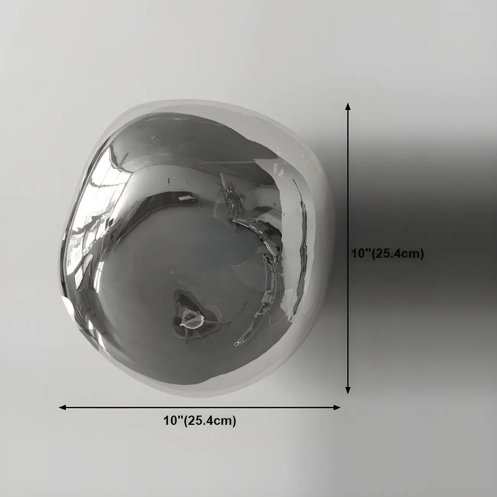 Art Deco Mirrored Glass Rock Shape LED Wall Sconce