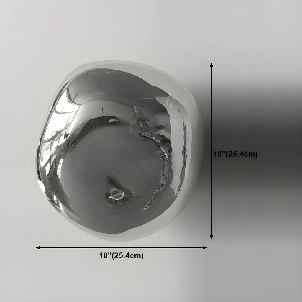 Art Deco Mirrored Glass Rock Shape LED Wall Sconce