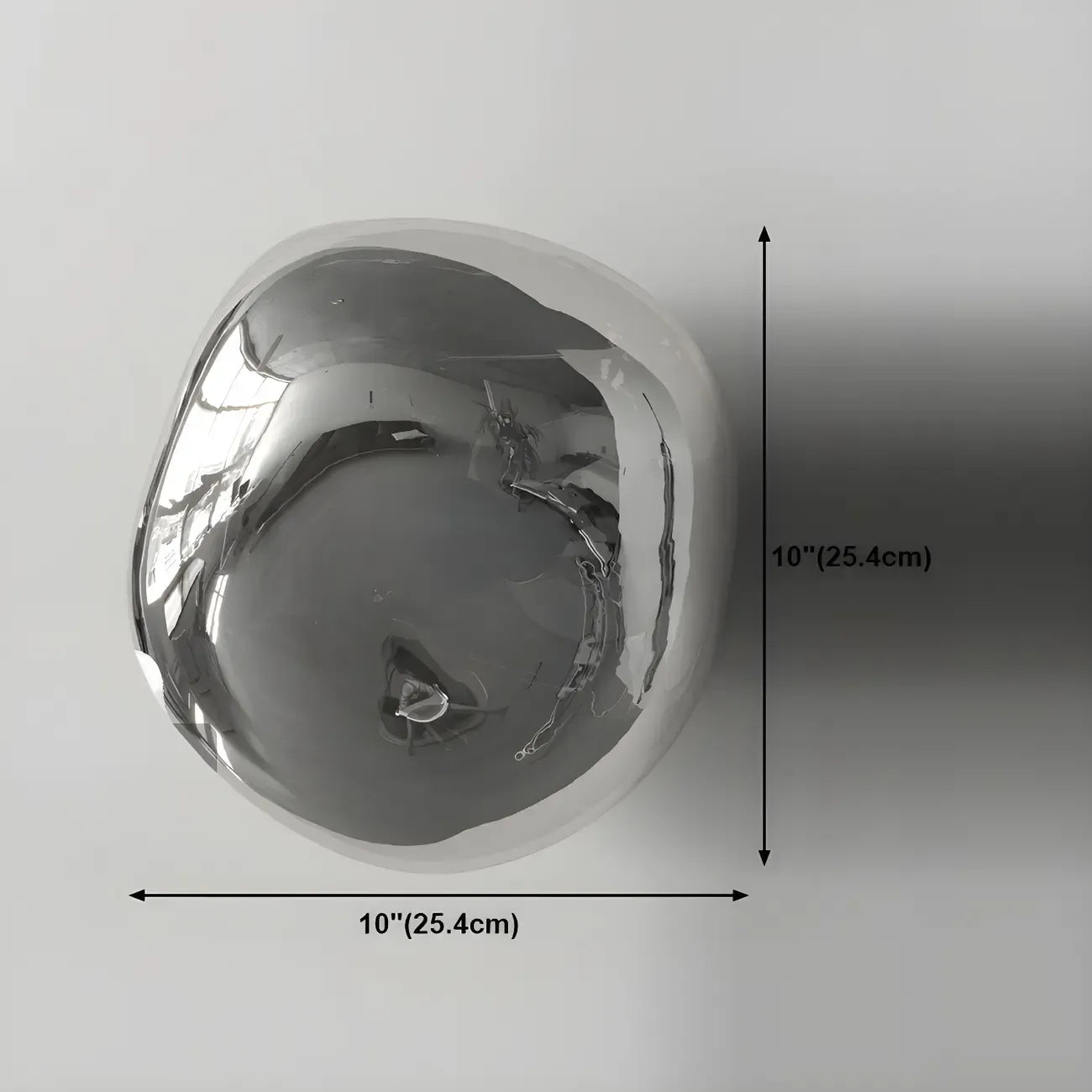 Art Deco Mirrored Glass Rock Shape LED Wall Sconce