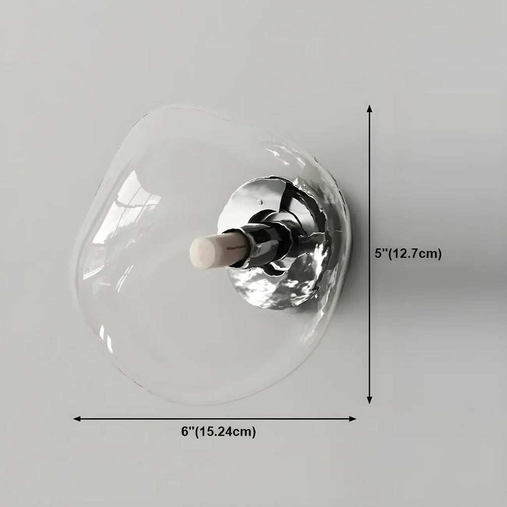 Art Deco Mirrored Glass Rock Shape LED Wall Sconce