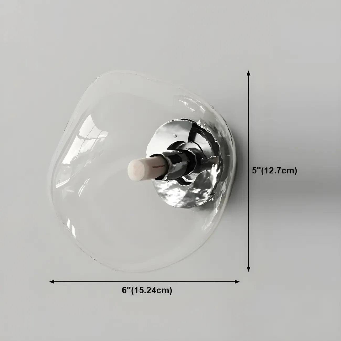 Art Deco Mirrored Glass Rock Shape LED Wall Sconce