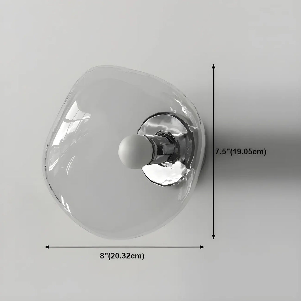 Art Deco Mirrored Glass Rock Shape LED Wall Sconce