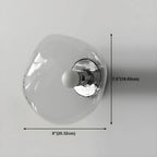 Art Deco Mirrored Glass Rock Shape LED Wall Sconce