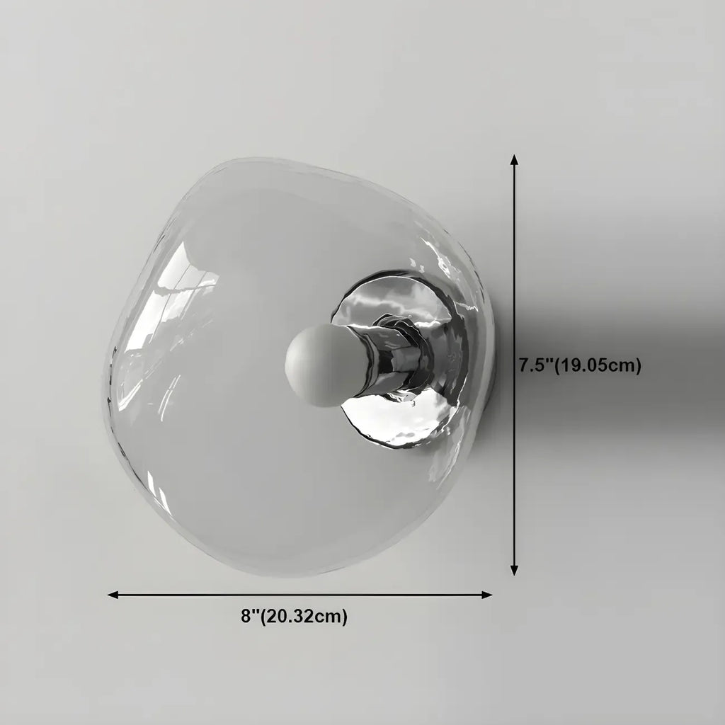 Art Deco Mirrored Glass Rock Shape LED Wall Sconce