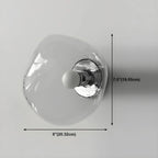 Art Deco Mirrored Glass Rock Shape LED Wall Sconce