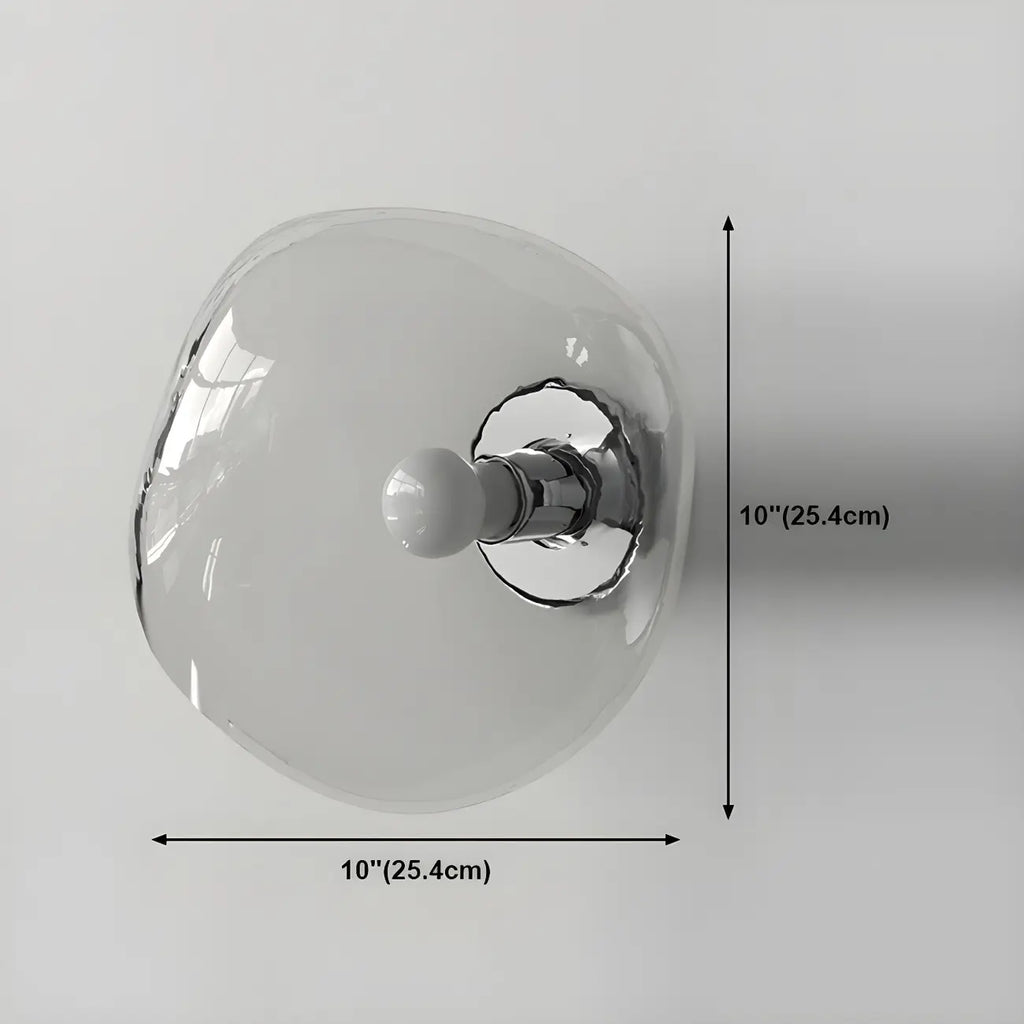 Art Deco Mirrored Glass Rock Shape LED Wall Sconce