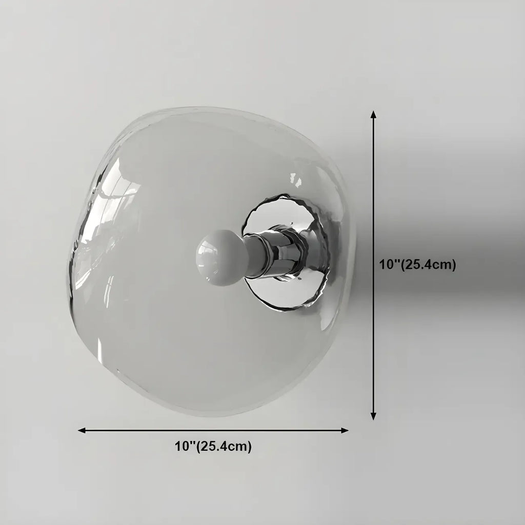 Art Deco Mirrored Glass Rock Shape LED Wall Sconce