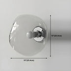 Art Deco Mirrored Glass Rock Shape LED Wall Sconce