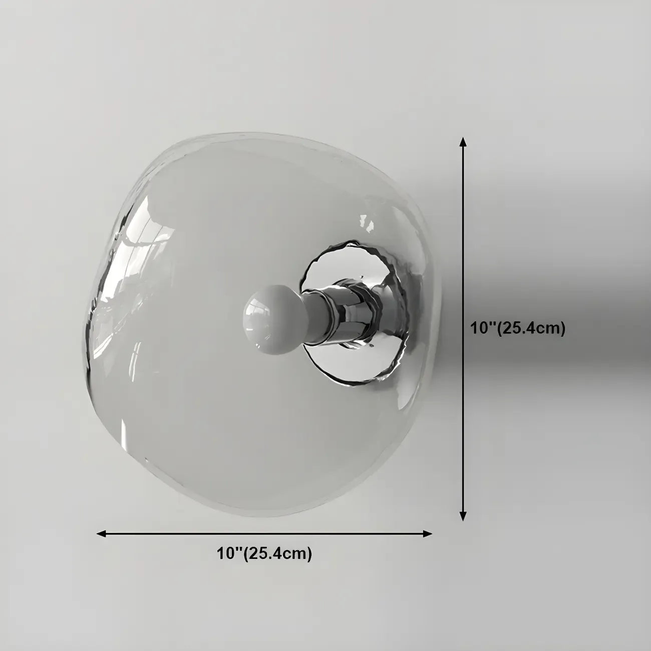 Art Deco Mirrored Glass Rock Shape LED Wall Sconce