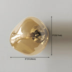 Art Deco Mirrored Glass Rock Shape LED Wall Sconce