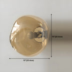 Art Deco Mirrored Glass Rock Shape LED Wall Sconce