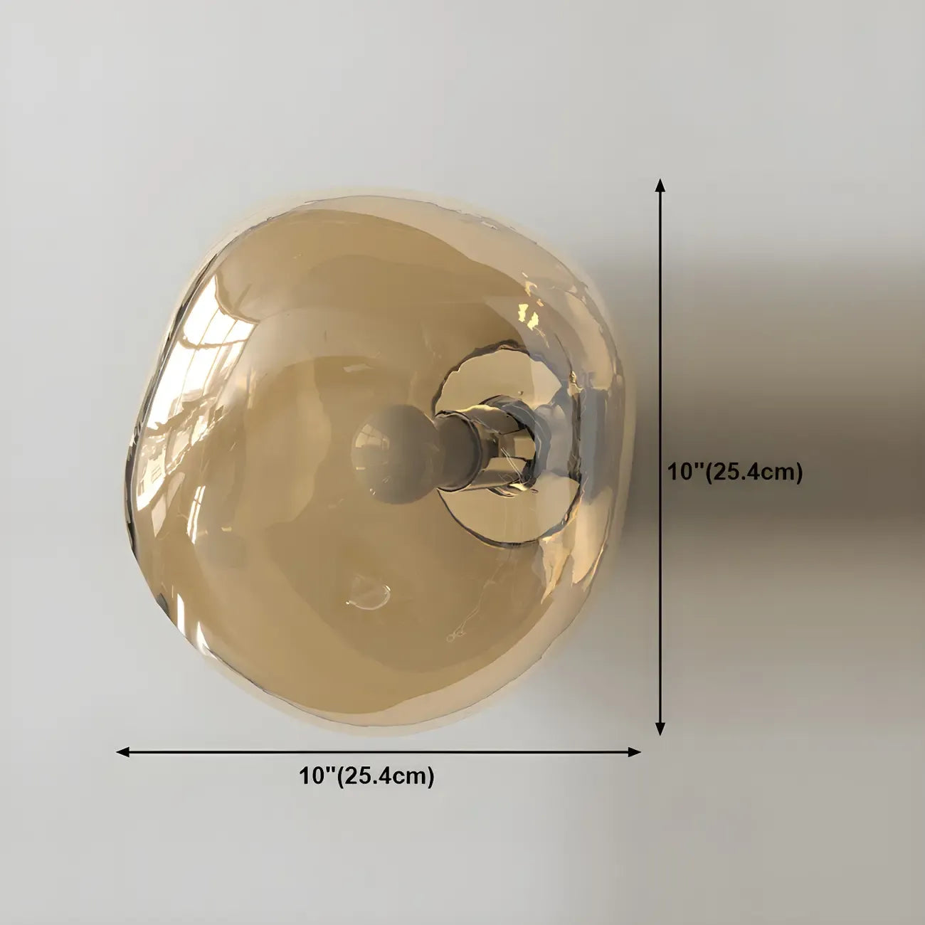 Art Deco Mirrored Glass Rock Shape LED Wall Sconce